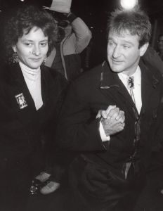 Robin Williams and girlfriend, Marsha  Garcer 1987, LA.jpg
